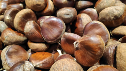 Brown chestnut nuts for sale