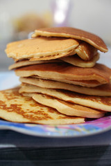 A pile of delicious pancakes
