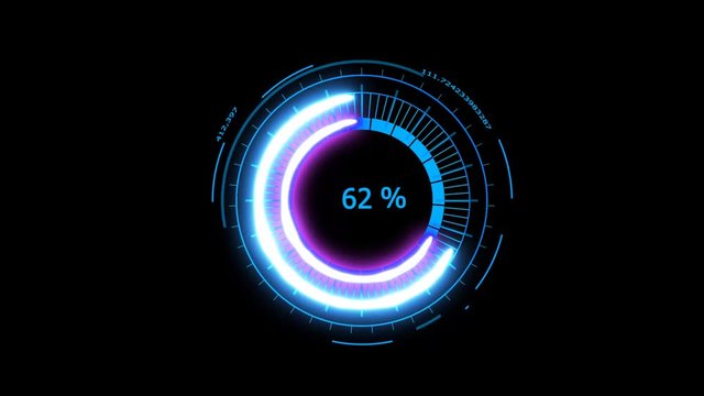 Digital meter power energy blue neon for banner and analysis advertise
