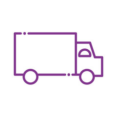 Isolated delivery truck line style icon vector design