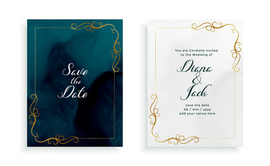 elegant floral wedding card invitation template design