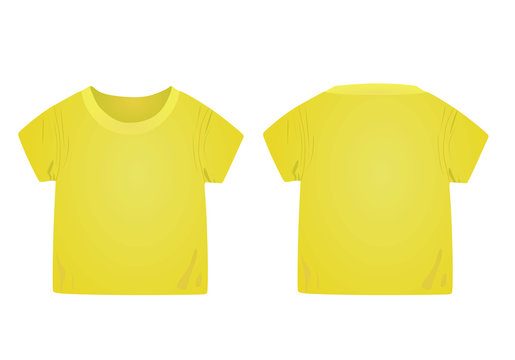 Yellow Shirt Front And Back Images 