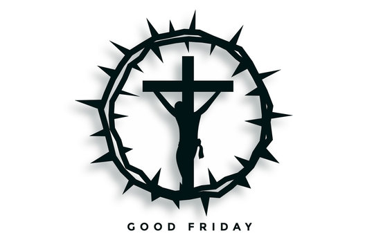 crown of thorns with jesus christ good friday background