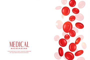 red blood cell in 3d medical concept background design