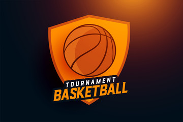 basketball tournament sports team logo concept design