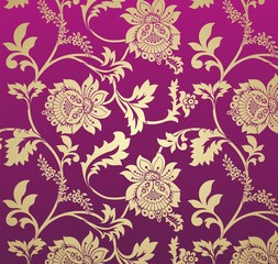 wedding card design, paisley floral pattern , India	