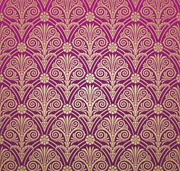 Paisley floral pattern , textile swatch , India	