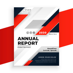 abstract red corporate flyer annual report template