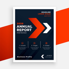 red and black business flyer annual report template