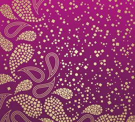 traditional paisley floral pattern , textile , Rajasthan, India	