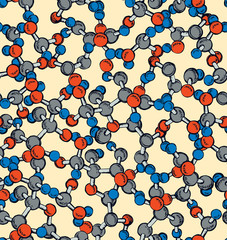 Chemical structure. Vector drawing