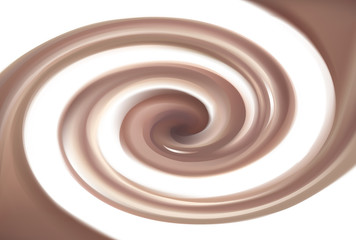 Vector background of swirling chocolate texture