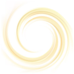 Vector yellow background of swirling creamy texture