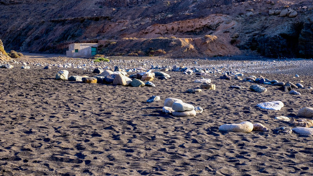 Stop in Ajoy auf Fuerteventura in der Abendd&auml;mmerung