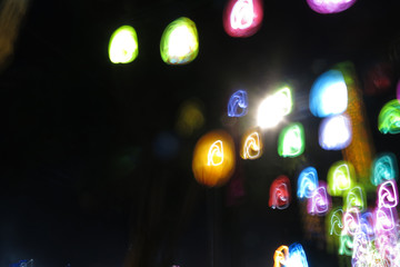 abstract photo of colorful lights in the dark background