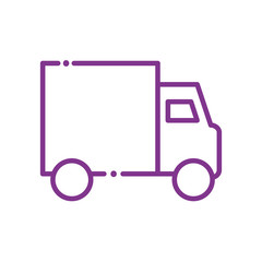 Isolated delivery truck line style icon vector design