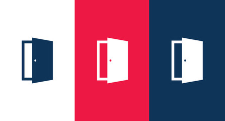 Door icon illustration isolated vector sign symbol