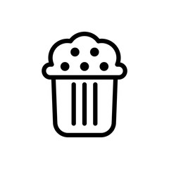 Cake outline icon isolated. Symbol, logo illustration for mobile concept and web design.