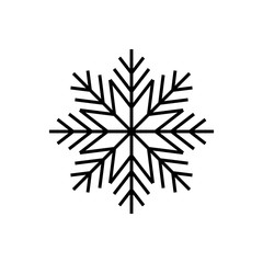 Snowflake outline icon isolated. Symbol, logo illustration for mobile concept and web design.