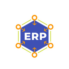 Obraz premium erp software vector icon for web
