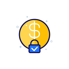 fixed cost or price icon, vector