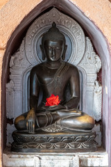 Bronze Buddha statue at Ta Moke Shwe Gu Gyi Temple