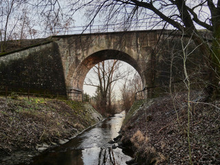 railway bridge over stream