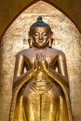Standing Buddha statue at Ananda Pagoda