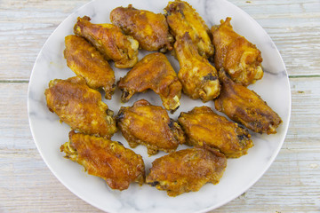 Chicken wings in teriyaki sauce baked in the oven
