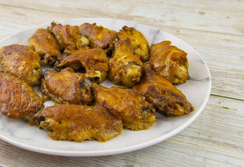 Chicken wings in teriyaki sauce baked in the oven