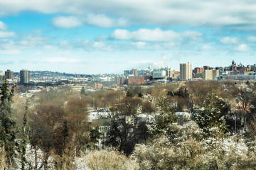 Fototapeta na wymiar Distant view of Syracuse