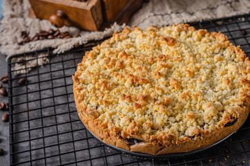 Rustic pie with forest fruit