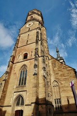 Stuttgart, Stiftskirche, Hauptturm, Westseite