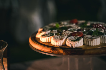 Still life of food, finger food, catering