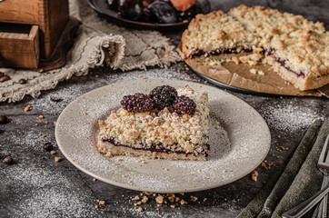 Rustic pie with forest fruit