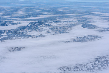 View of the frozen lake 