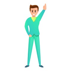 Call male nurse icon. Cartoon of call male nurse vector icon for web design isolated on white background