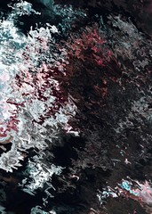Fototapeta premium Bright artistic splashes. Abstract rough painting color texture. Modern futuristic pattern. Multicolor dynamic background. Fractal artwork for creative graphic design