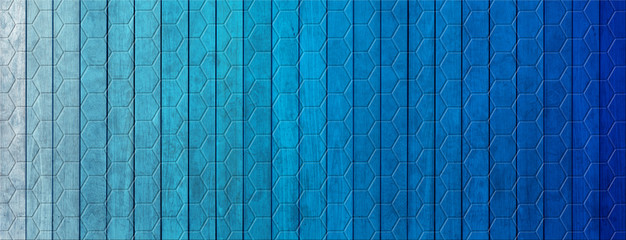 Formes nids d’abeilles sur bois bleu 