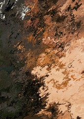 Bright artistic splashes. Abstract rough painting color texture. Modern futuristic pattern. Multicolor dynamic background. Fractal artwork for creative graphic design