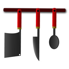 knifes ,knife hanger, kitchen equipment