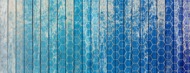 Fond bois bleu vintage texture nid d’abeille 