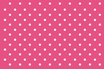 Pink Pastel polka dots background.