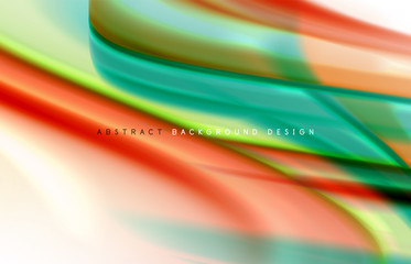 Abstract background - fluid color gradient waves, with dynamic motion line effect. Vector Illustration For Wallpaper, Banner, Background, Card, Book Illustration, landing page