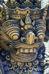 Ancient Balinese statue at the temple