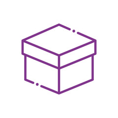 Isolated delivery box line style icon vector design