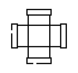 Oil pipes line icon, concept sign, outline vector illustration, linear symbol.