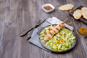 Roast kebab meat
