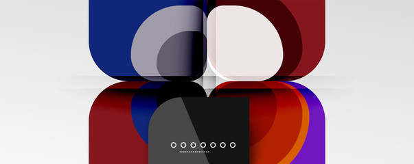 Abstract background - geometric cut paper design flower or square shape composition. Vector Illustration For Wallpaper, Banner, Background, Card, Book Illustration, landing page