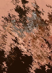 brown dark artistic splashes. Abstract rough painting color texture. Modern futuristic pattern. Multicolor dynamic background. Fractal artwork for creative graphic design